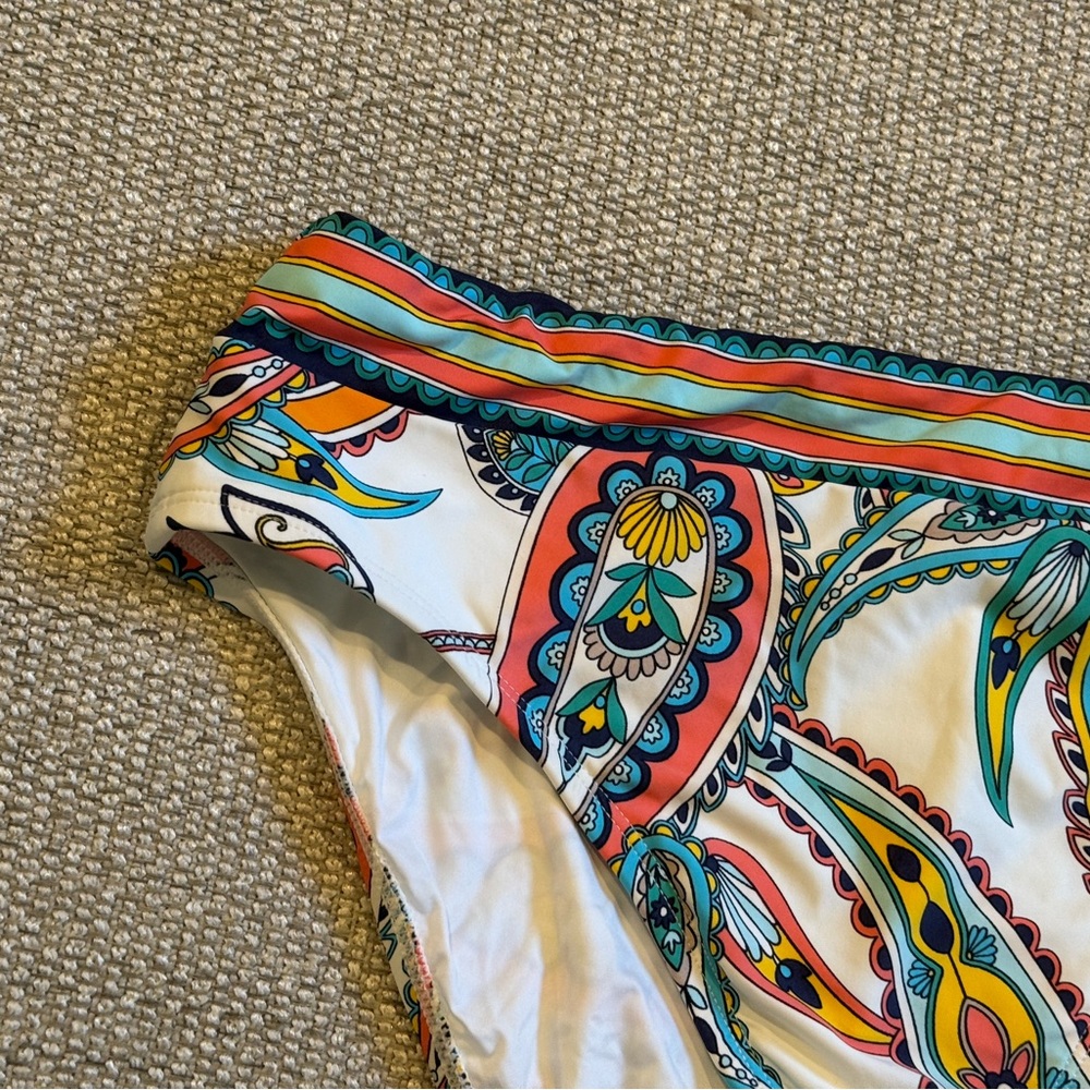 La Blanca Swim Bottom Pave the Way Paisley Print Size 10 NWT - Picture 3 of 7